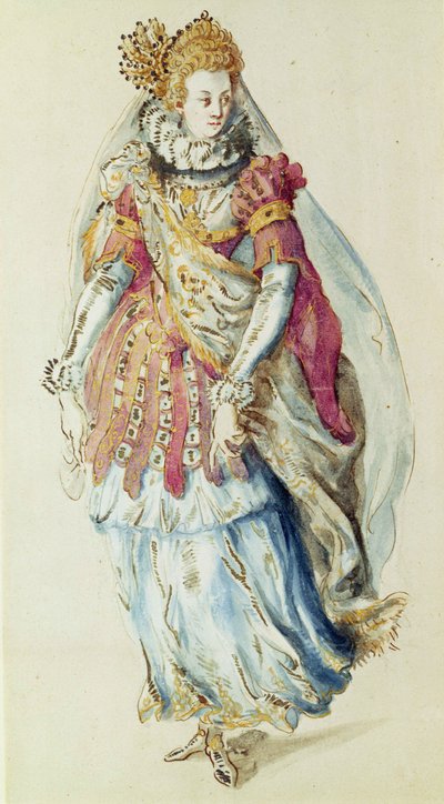 Conception de costume pour une dame masquée - Inigo Jones