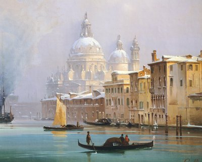 Venise couverte de neige, par Ippolito Caffi - Ippolito Caffi