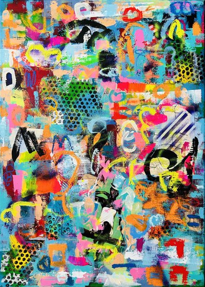 Graffiti abstrait et coloré - Irene Chua