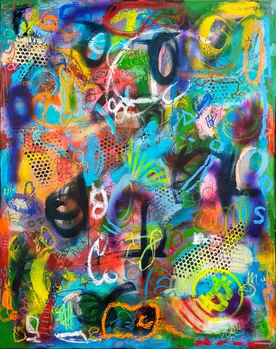 Graffiti abstrait et coloré - Irene Chua