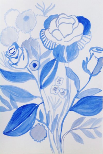 Fleurs bleues sereines - Iria Fernandez