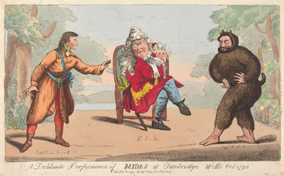 Eine Delitanti-Aufführung von Midas in Turnbridge Wells, Oktober 1792 - Isaac Cruikshank