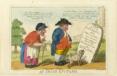 Une épitaphe irlandaise - Isaac Cruikshank