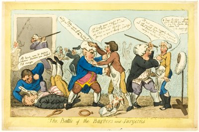 Bataille des barbiers et des chirurgiens - Isaac Cruikshank