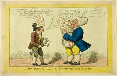 John Bull consulte la Gazette extraordinaire - Isaac Cruikshank