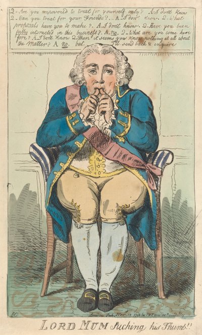 Lord Mum suçant son pouce - Isaac Cruikshank