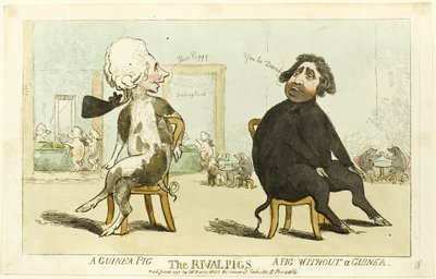 Les cochons rivaux - Isaac Cruikshank