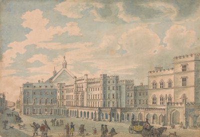 Vue des Chambres des Lords et des Communes depuis Old Palace Yard - Isaac Cruikshank