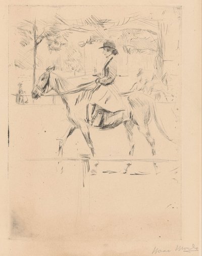 Femme à cheval - Isaac Israels (signed by artist)