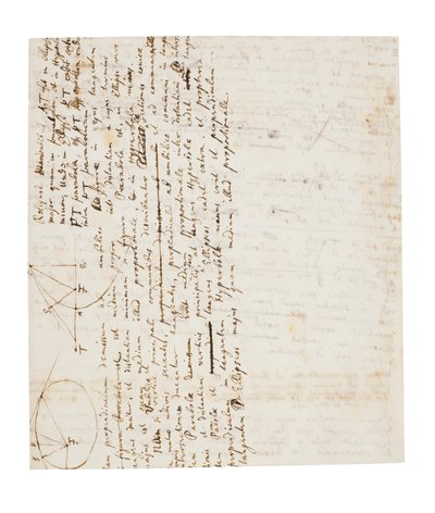 Deux pages de révisions des Principia Mathematica - Isaac Newton