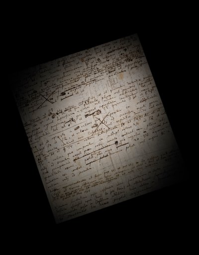 Deux pages de révisions des Principia Mathematica - Isaac Newton