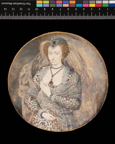 Miniature. Dame inconnue. Lucy Harington, comtesse de Bedford (ancien titre), vers 1605 (aquarelle et aquarelle sur carton) - Isaac Oliver