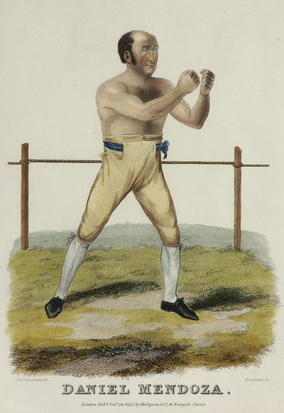 Daniel Mendoza, gravé par P. Roberts, publié en 1822 - Isaac Robert (after) Cruikshank