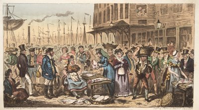 Une Farce en Haute Société, ou une Visite à Billingsgate, de The English Spy - Isaac Robert Cruikshank