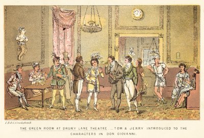 La Salle Verte au Théâtre de Drury Lane - Isaac, Robert and George Cruikshank