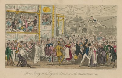 Tom Jerry et Logic en personnages au grand carnaval - Isaac, Robert and George Cruikshank