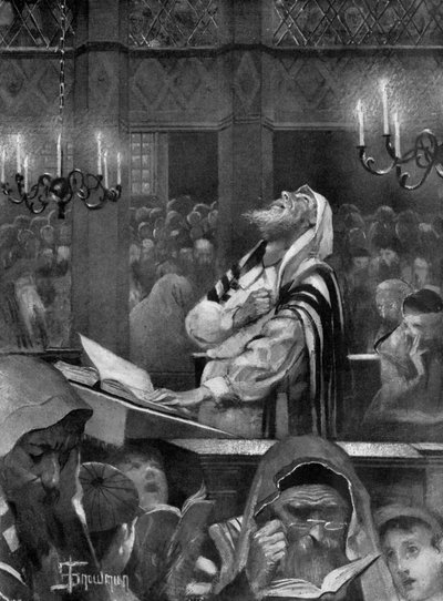 Scène dans une synagogue, le grand jour de l