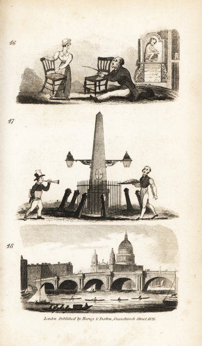 Réparateur de chaises, garçon de nouvelles, pieman volant et pont de Blackfriar - Isaac Taylor