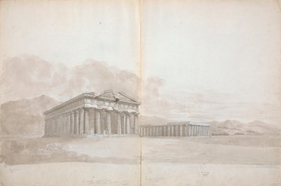 Deux ruines de temples avec études - Isaac Weld