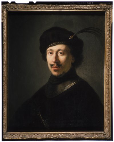Jeune homme avec une gorgerette et un chapeau à plumes, c.1630 - Isaac de Jouderville