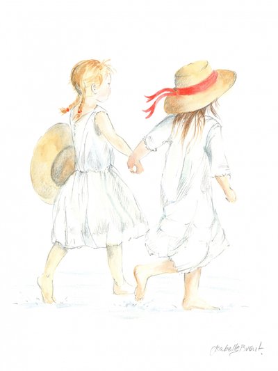 Filles sur la plage - Isabelle Brent