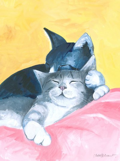 Chats faisant la sieste abstraits - Isabelle Brent