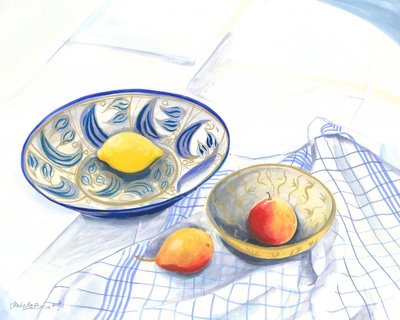 Nature morte au citron et aux poires - Isabelle Brent