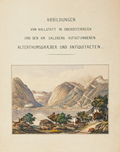 Lieu de sépulture de Hallstatt, une collection de ... (aquarelle) - Isidor Engel