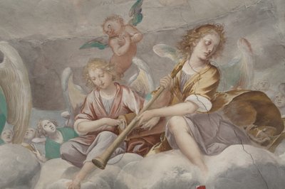 Anges, anges musiciens et putti, (détail) - Isidoro Bianchi