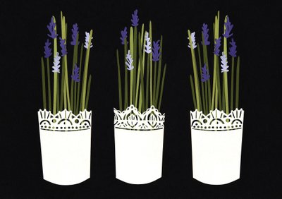 Pots de lavande, 2014 (papier) - Isobel Barber