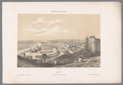Vue de Dieppe depuis le château (La France de nos jours) - Isodore Laurent Deroy