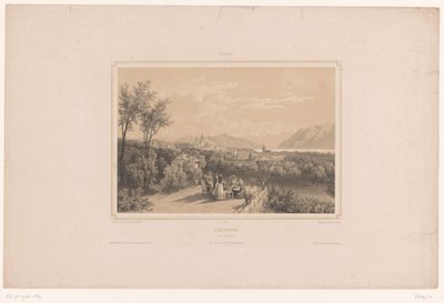 Vue de Lausanne - Isodore Laurent Deroy