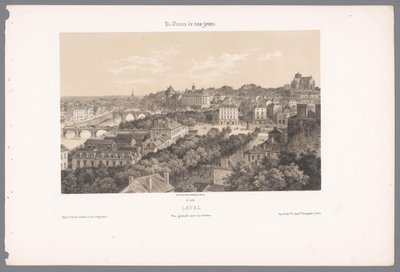 Vue de Laval depuis le viaduc (La France de nos jours) - Isodore Laurent Deroy