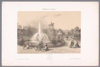 Vue sur la Place Napoléon à Lyon - Isodore Laurent Deroy