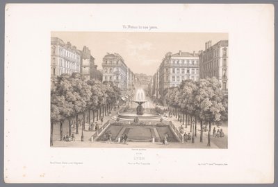 Vue de la Place et de la Rue Impériale à Lyon - Isodore Laurent Deroy