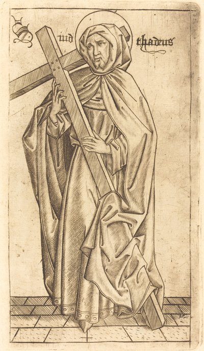 Saint Jude Thaddée (?) ou Saint Simon (?) - Israhel van Meckenem after Master E.S.
