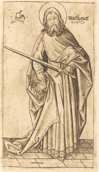 Saint Paul (?) ou Saint Matthieu (?) - Israhel van Meckenem after Master E.S.