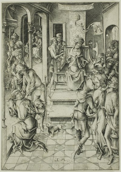 Le Christ devant Anne - Israhel van Meckenem the younger