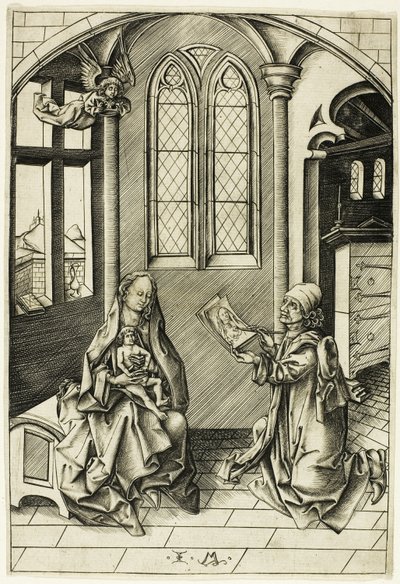 Saint Luc représentant la Madone - Israhel van Meckenem the younger