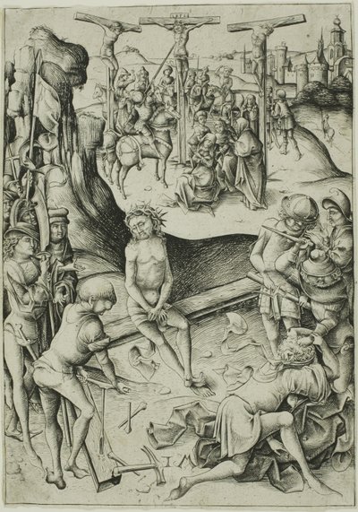La crucifixion - Israhel van Meckenem the younger