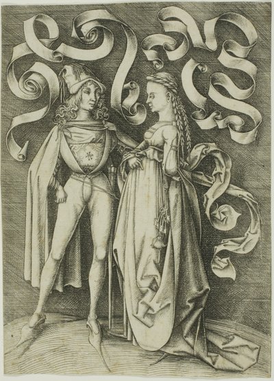 Le chevalier et la dame - Israhel van Meckenem the younger