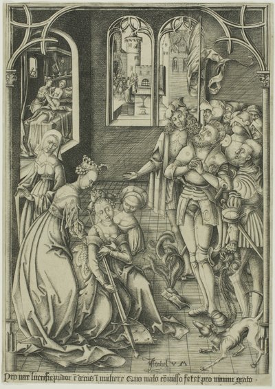 Le suicide de Lucrèce - Israhel van Meckenem the younger