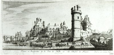 Vue en perspective de la Tour de Nesle et de l