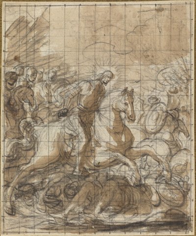 Saint Jacques défaisant les infidèles - Italian 17th or 18th Century
