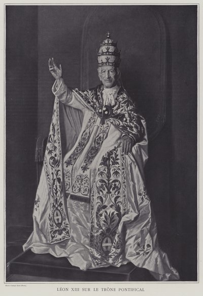 Le Pape Léon XIII sur le trône papal - Italian Photographer