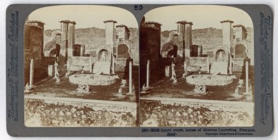 La Maison de Marcus Lucretius, Pompéi, de The Underwood Travel Library, 1895 - Italian Photographer