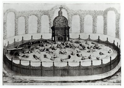 Clapier avec une volière pour petits oiseaux, de Le Fabbriche e i Giardini dell