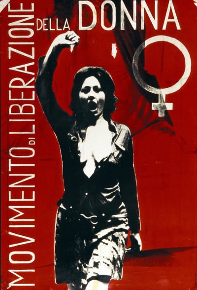 Affiche italienne du mouvement de libération de la femme. - Italian School