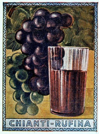 Une affiche historique du Chianti Rufina - Italian School