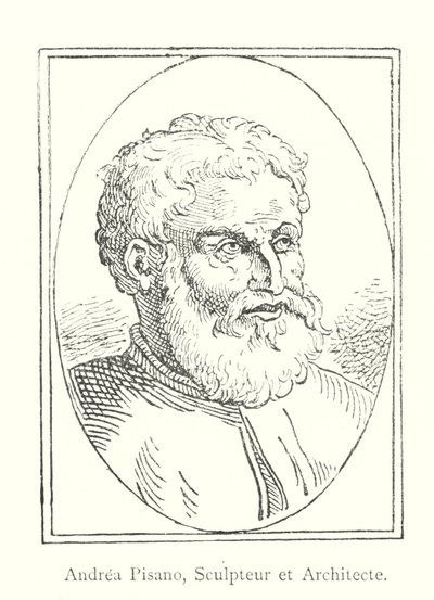 Andrea Pisano, Sculpteur et Architecte (gravure) - Italian School